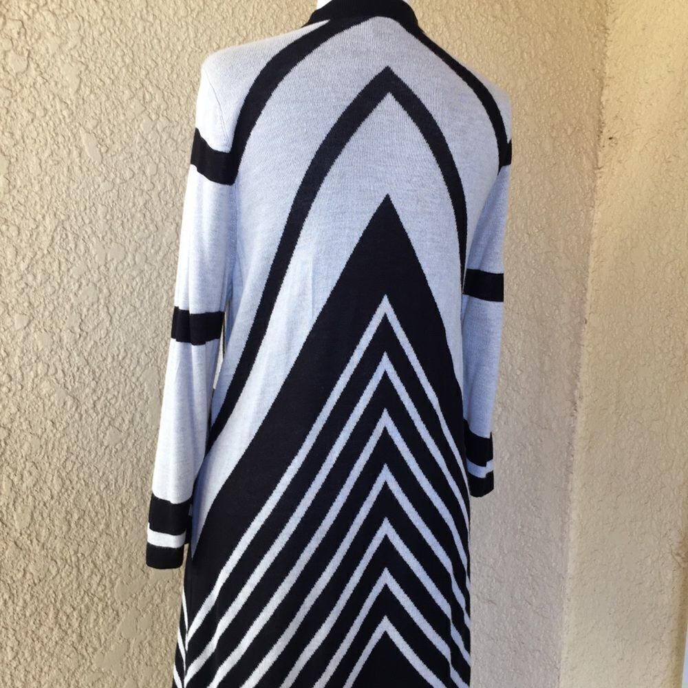 Chicos Black and White‎ Open Cardigan Women´s Size1 - Picture 4 of 8